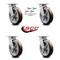 Service Caster 8 Inch Kingpinless Poly on Polyolefin Wheel Swivel Caster Set with Swivel Lock SCC-KP30S820-PPUR-BSL-4 - alternate 2